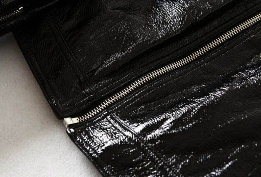 Women's Black PU Leather Motorcycle Jacket - Stylish Short Design 2025 - Buy Center