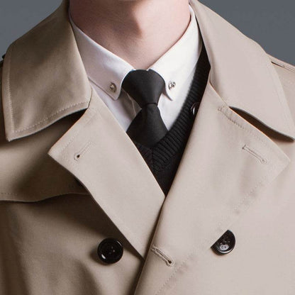 Buycenter Men's Loose Trench Jacket - Stylish Spring & Autumn Wear - Buy Center