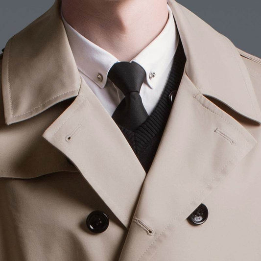 Buycenter Men's Loose Trench Jacket - Stylish Spring & Autumn Wear - Buy Center