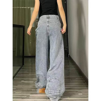 Trendy Wide Leg Bell Bottoms - Fashion Straight Loose Jeans for Women - Buy Center