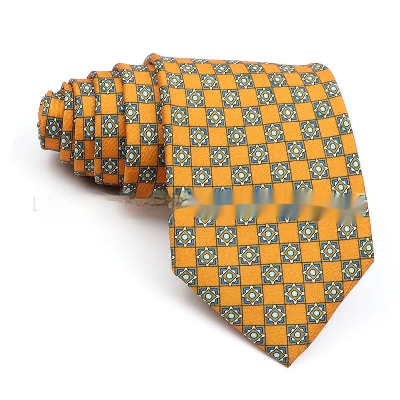 Men's Printed Work Tie - Stylish Polyester Bow Tie with Geometric Design - Buy Center