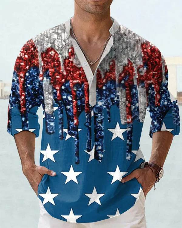 3D Digital Printing Polo Shirt for Men - Stylish Long Sleeve Sports Top - Buy Center