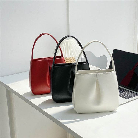 Elegant PU Pleated Handbag - Stylish Retro Clutch for Everyday Use - Buy Center