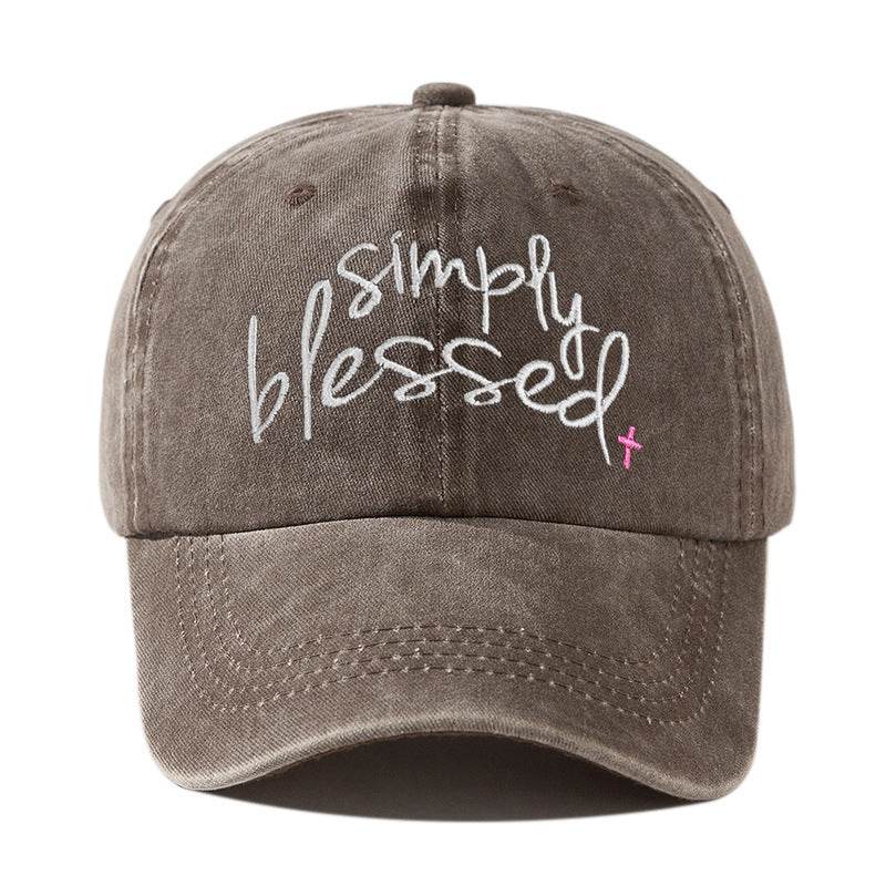 Simply Blessed Wide Brim Cap - Stylish Sunshade Accessory for Women - Buy Center