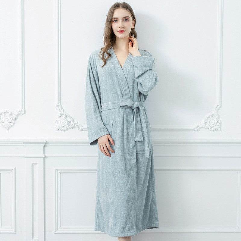 Japanese & Korean Men's Bathrobe - Stylish Towel Cloth for All Seasons - Buy Center