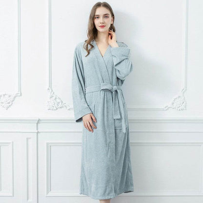 Japanese & Korean Men's Bathrobe - Stylish Towel Cloth for All Seasons - Buy Center