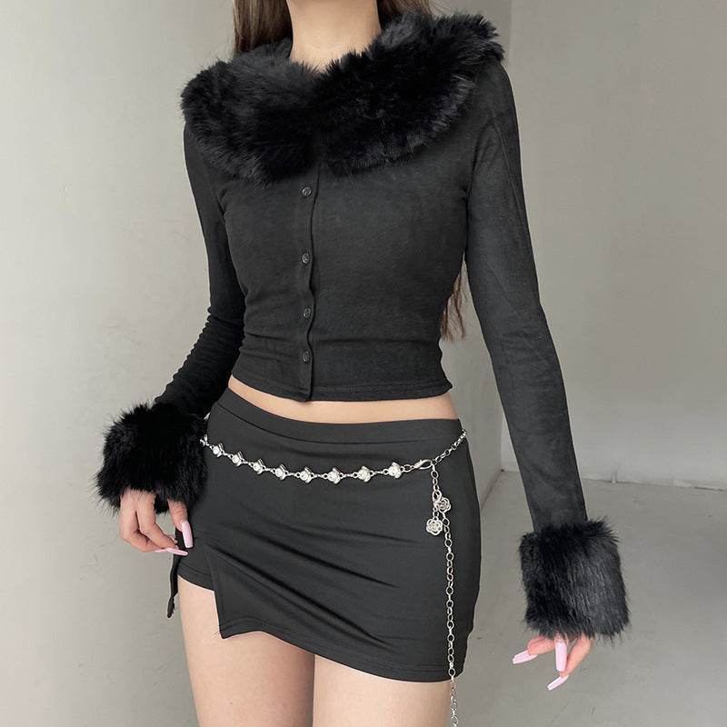 Women's Slim Fit Long Sleeve Black Cardigan - Stylish Blazer Coat 2025 - Buy Center