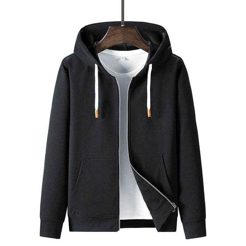 Men's Trendy Waffle Hooded Sweater Suit - Casual Style for Sports & Leisure