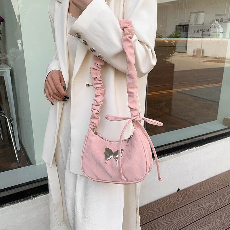 Buycenter Casual Crossbody Bag - Bow Design, Soft PU Material - Buy Center