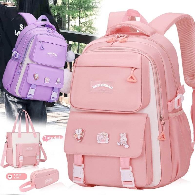 Large Capacity Student Backpack - Comfortable Design for Grades 1-12 - Buy Center