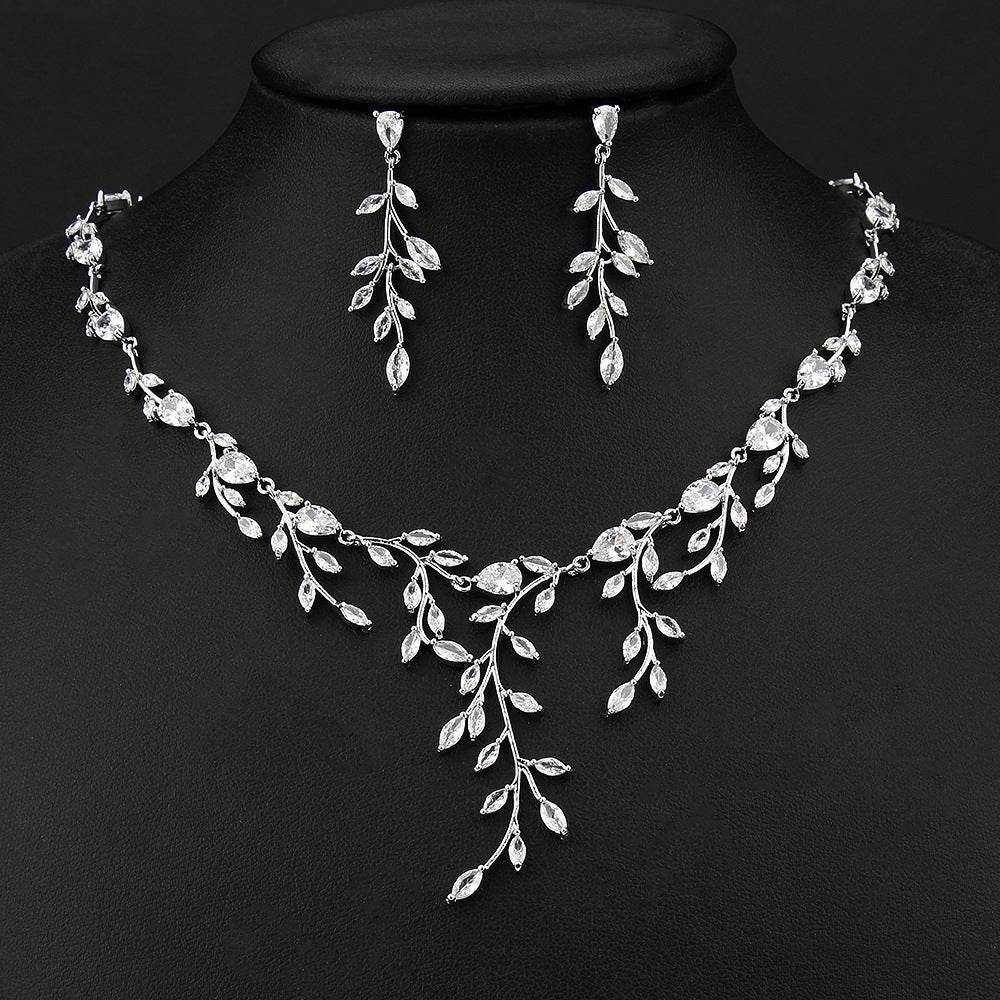Buy Center Minimalist Zircon Necklace & Earrings Set - Fashion Jewelry - Buy Center