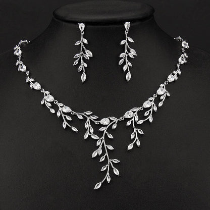 Buy Center Minimalist Zircon Necklace & Earrings Set - Fashion Jewelry - Buy Center