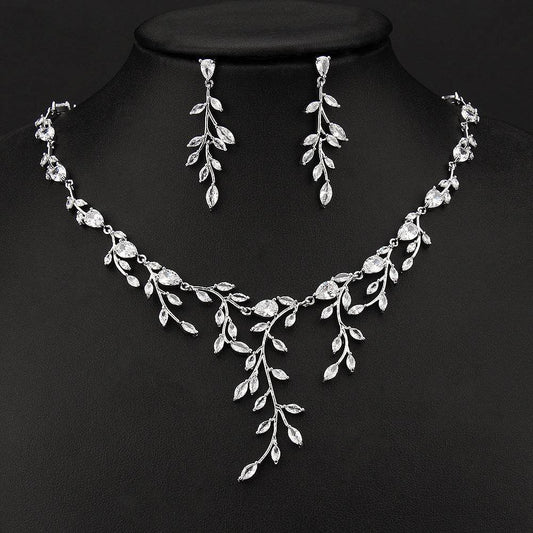 Buy Center Minimalist Zircon Necklace & Earrings Set - Fashion Jewelry - Buy Center
