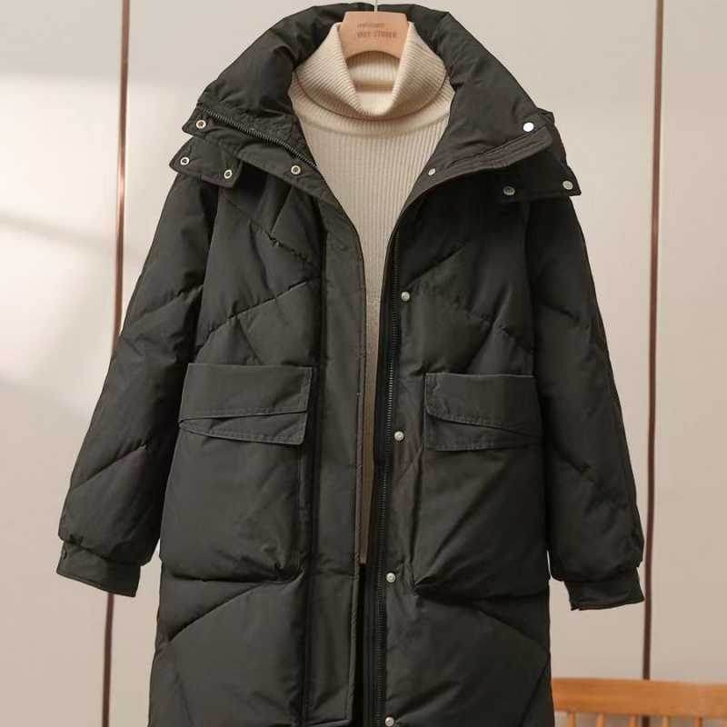 Buycenter Women's Mid-Length Cotton-Padded Coat - Plus Size & Warm - Buy Center
