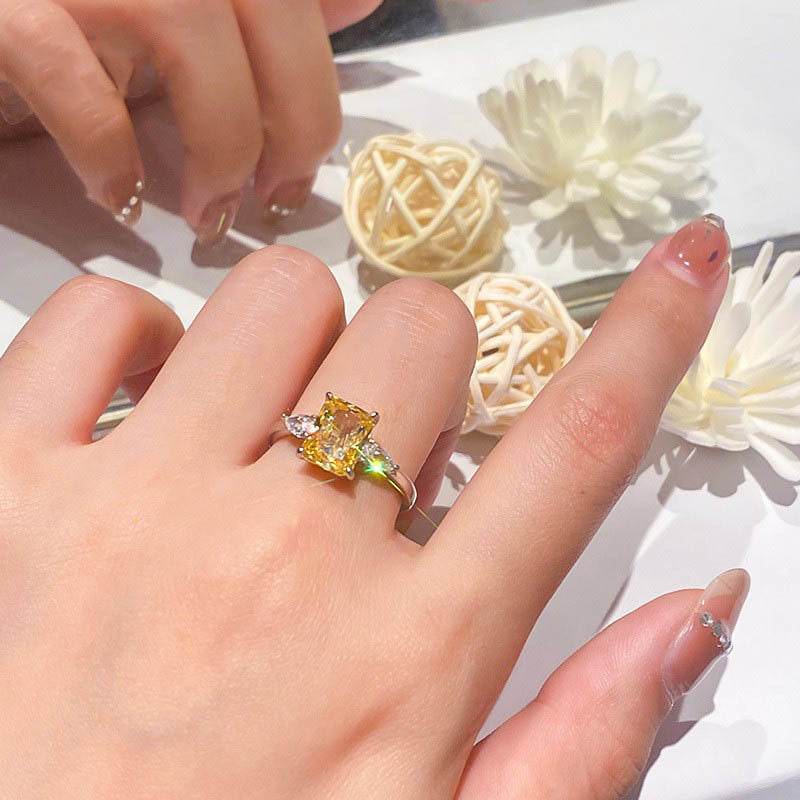 Buycenter S925 Colorful Rhinestone Ring - Stylish Women's Jewelry - Buy Center