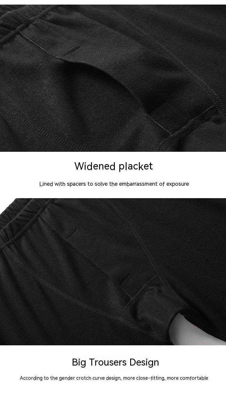 Men's Fleece-Lined Thermal Underwear - Round Neck Long Johns for Winter