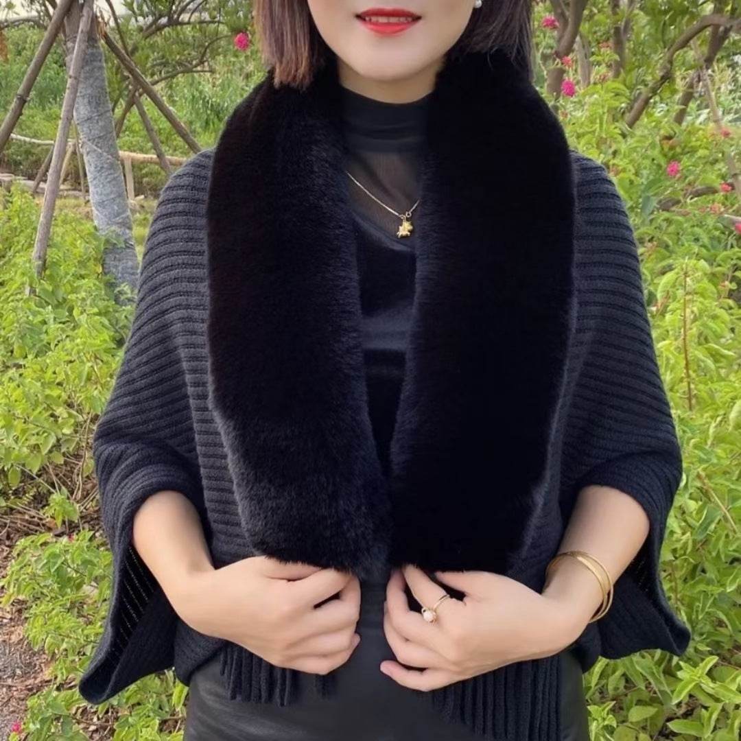 Fashion Personalized Knitted Cardigan Coat - Luxurious Warm Cashmere Wrap - Buy Center