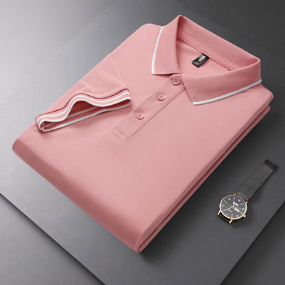 Men's Solid Polo Shirt - Short Sleeve Cotton T-Shirt in Vibrant Colors - Buy Center