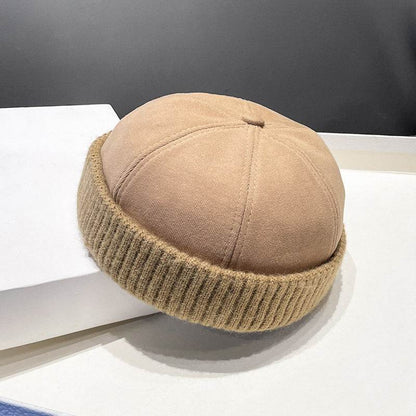 Stylish Autumn & Winter Velvet Beret Hat - Deerskin Crown Design - Buy Center