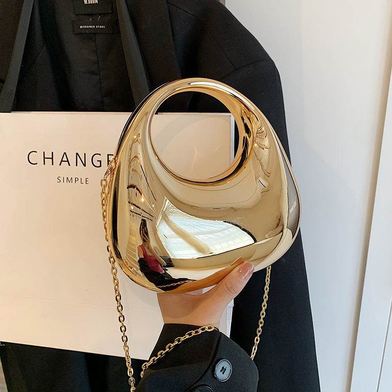 Small Acrylic Gold Handbag - Trendy Shoulder Bag for Daily Use - Buy Center