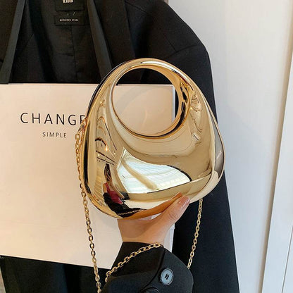 Small Acrylic Gold Handbag - Trendy Shoulder Bag for Daily Use - Buy Center