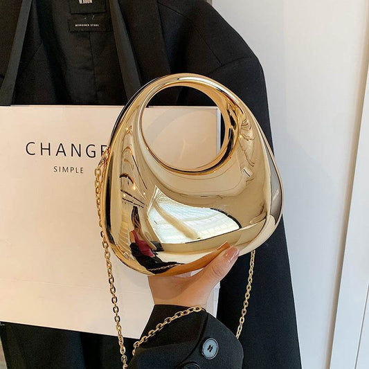 Small Acrylic Gold Handbag - Trendy Shoulder Bag for Daily Use - Buy Center