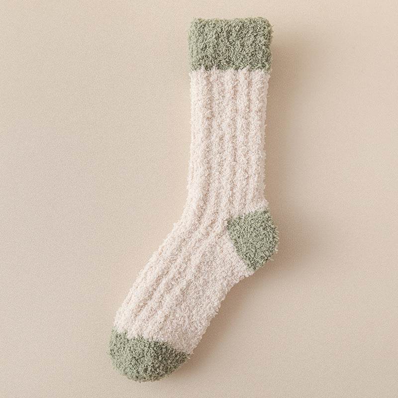Coral Fleece Women's Thermal Socks - Thick Mid-Calf Cozy Footwear - Buy Center