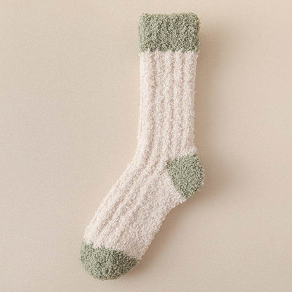 Coral Fleece Women's Thermal Socks - Thick Mid-Calf Cozy Footwear - Buy Center