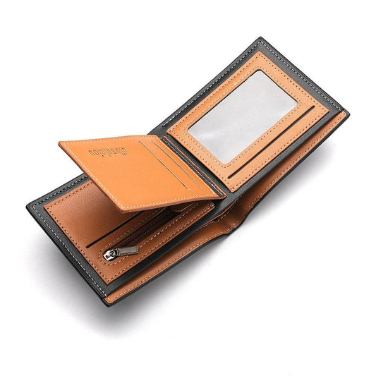 Men's Zipper Wallet - Lion Embossed Pattern, Stylish & Secure Design - Buy Center