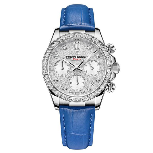 Elegant Diamond Surface Waterproof Stainless Steel Watch for Women - Buy Center
