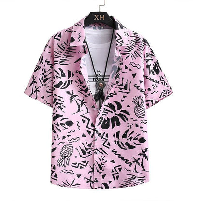 Men's Hawaiian Beach Shirt Set - Stylish and Comfortable Casual Pajama Suit - Buy Center