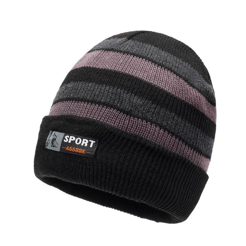 Stylish Winter Knitted Hat - Retro Dome Crown, Windproof Acrylic Cap - Buy Center