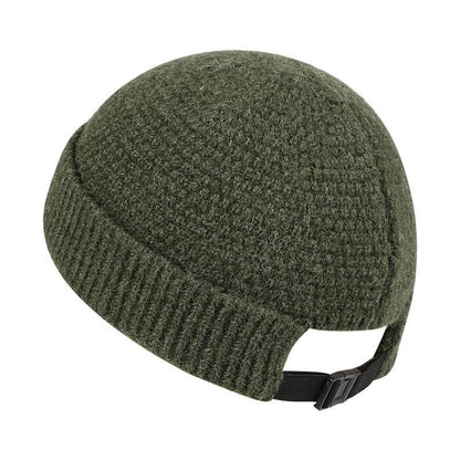 Warm Hemming Knitted Woolen Cap - Adjustable Winter Beanie for Outdoor Style - Buy Center