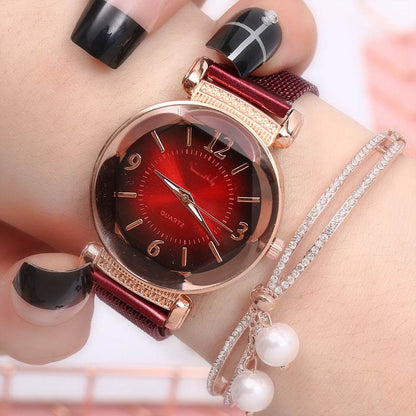 Buy Center Ladies Quartz Watch - Simple Fashion with Steel Belt - Buy Center