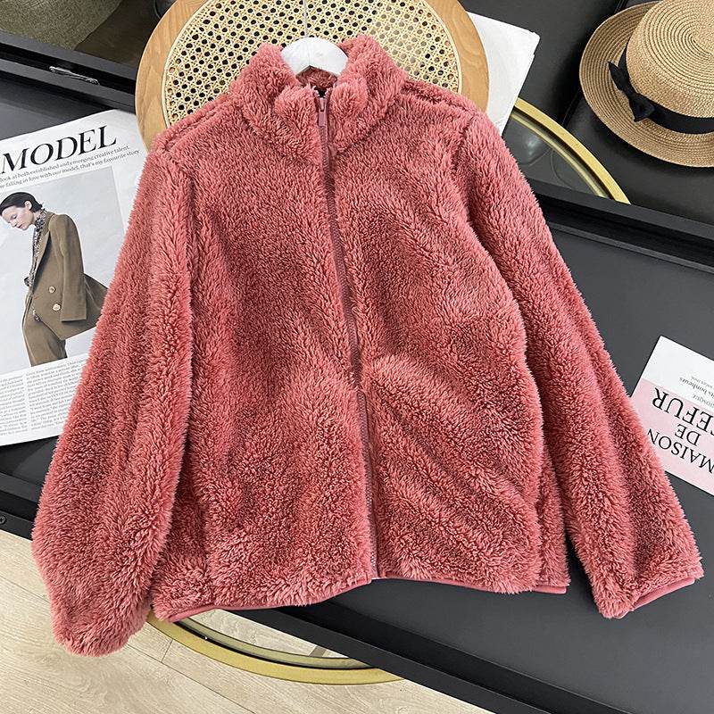 Women's Long Fleece Cardigan Coat - Stylish Zipper & Cozy Warmth - Buy Center