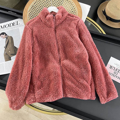 Women's Long Fleece Cardigan Coat - Stylish Zipper & Cozy Warmth - Buy Center