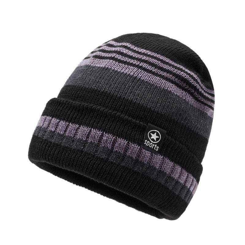 Stylish Winter Knitted Hat - Retro Dome Crown, Windproof Acrylic Cap - Buy Center