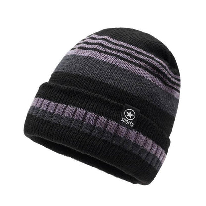 Stylish Winter Knitted Hat - Retro Dome Crown, Windproof Acrylic Cap - Buy Center