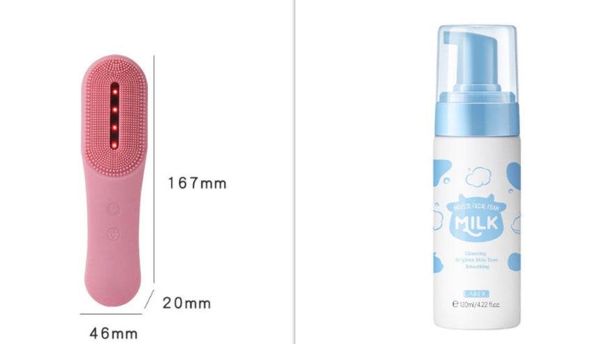 Beauty Into The Face Cleanser Set - Ultrasonic Vibration & Red Light Therapy - Buy Center