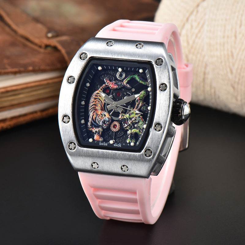 Buy Center Dragon Tiger Quartz Watch - Stylish Alloy Male Timepiece - Buy Center