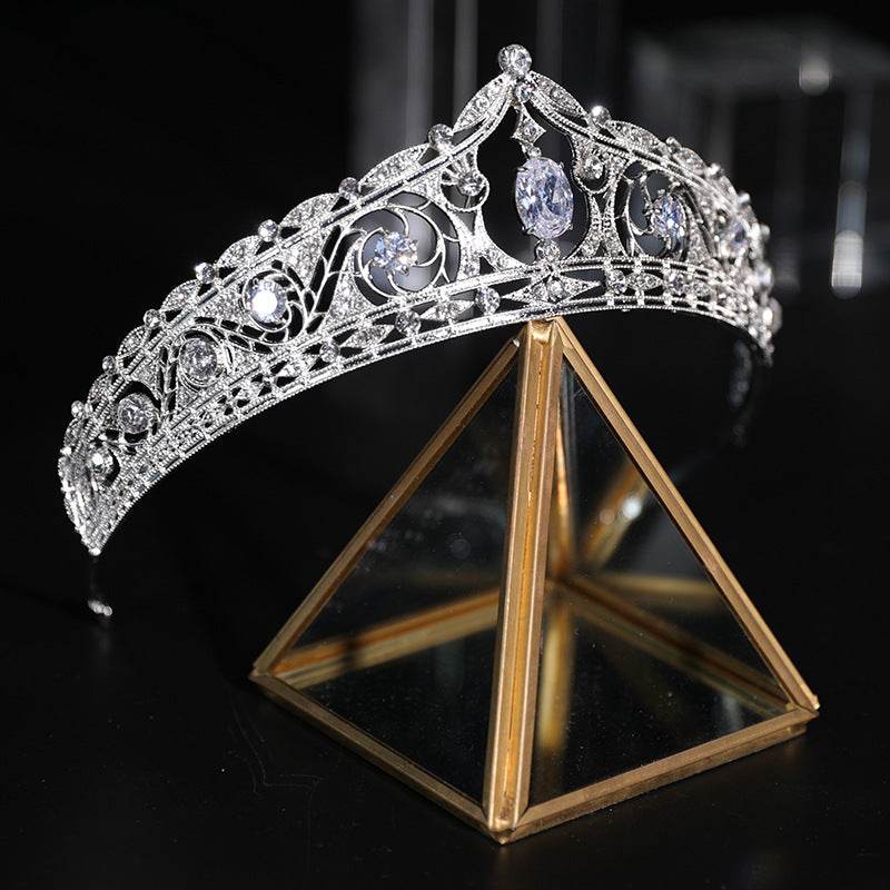 Elegant European-Style Bridal Crown - Rhinestone Hair Jewelry for Weddings - Buy Center