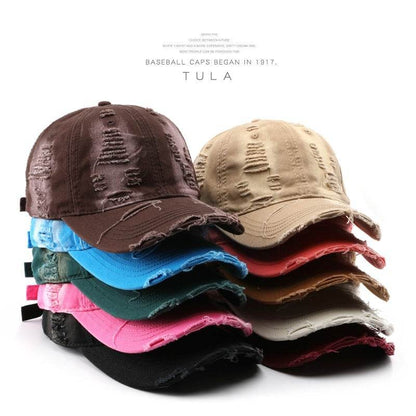Retro Pure Color Washed Baseball Cap - Stylish UV Protection & Comfort - Buy Center