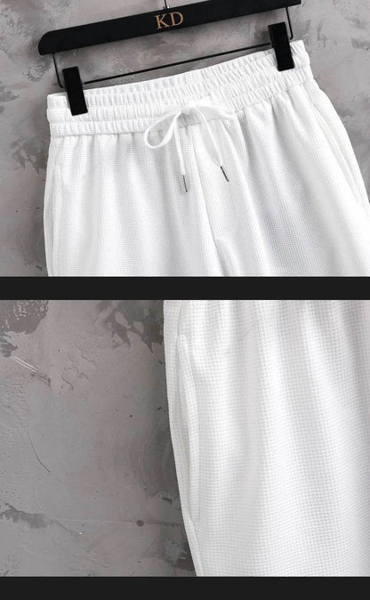 Buycenter Summer Ice Silk Vest & Shorts Set - Casual Geometric Fashion - Buy Center