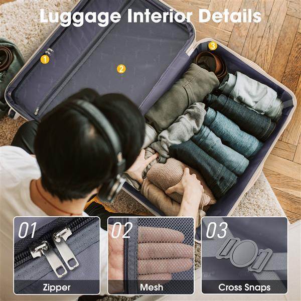 Durable Hard Shell Luggage Set of 2 - TSA Lock & Lightweight Design - Buy Center