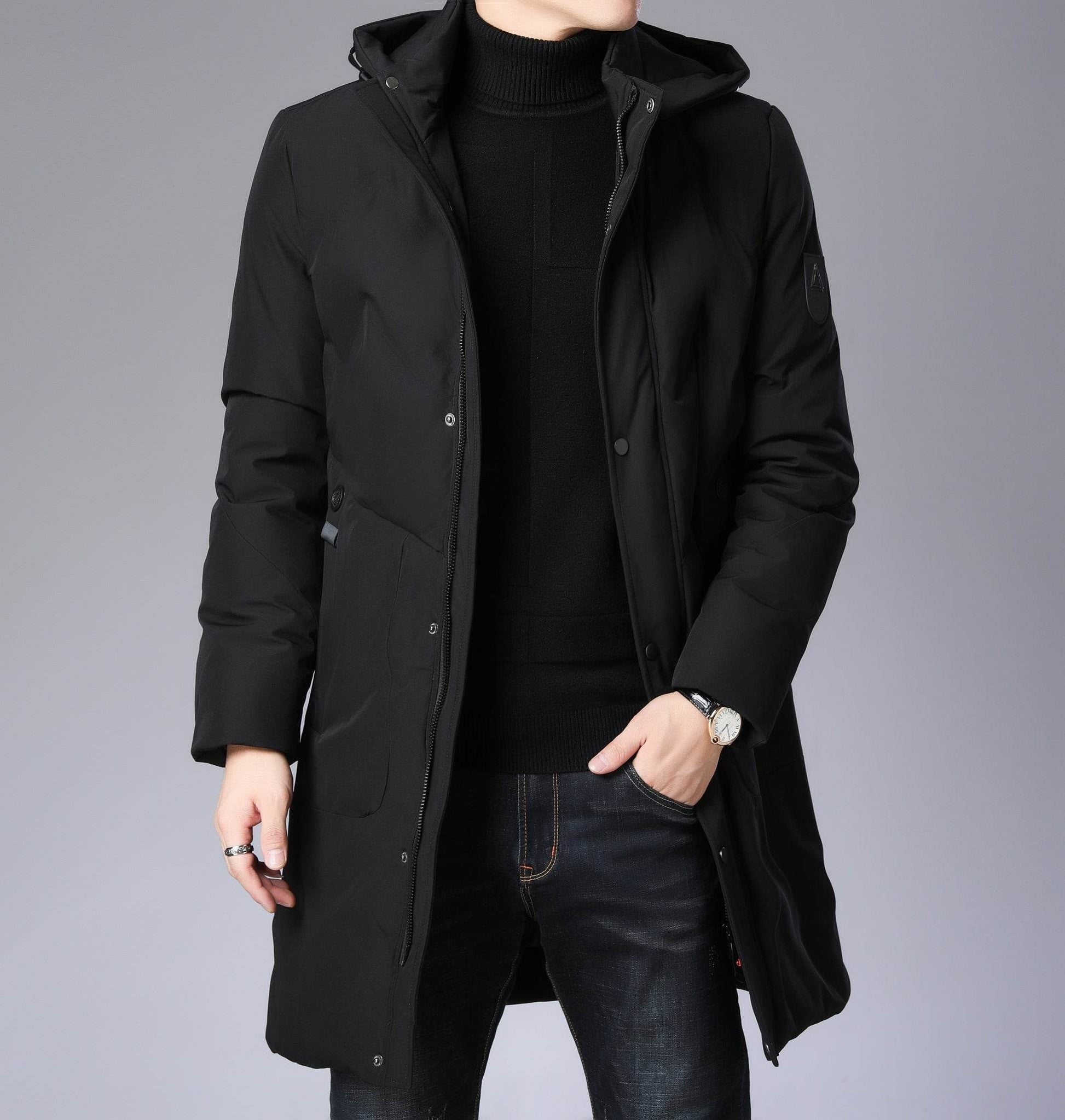 Versatile Hooded Coat for Men - Stylish, Baggy Fit, Durable Design - Buy Center