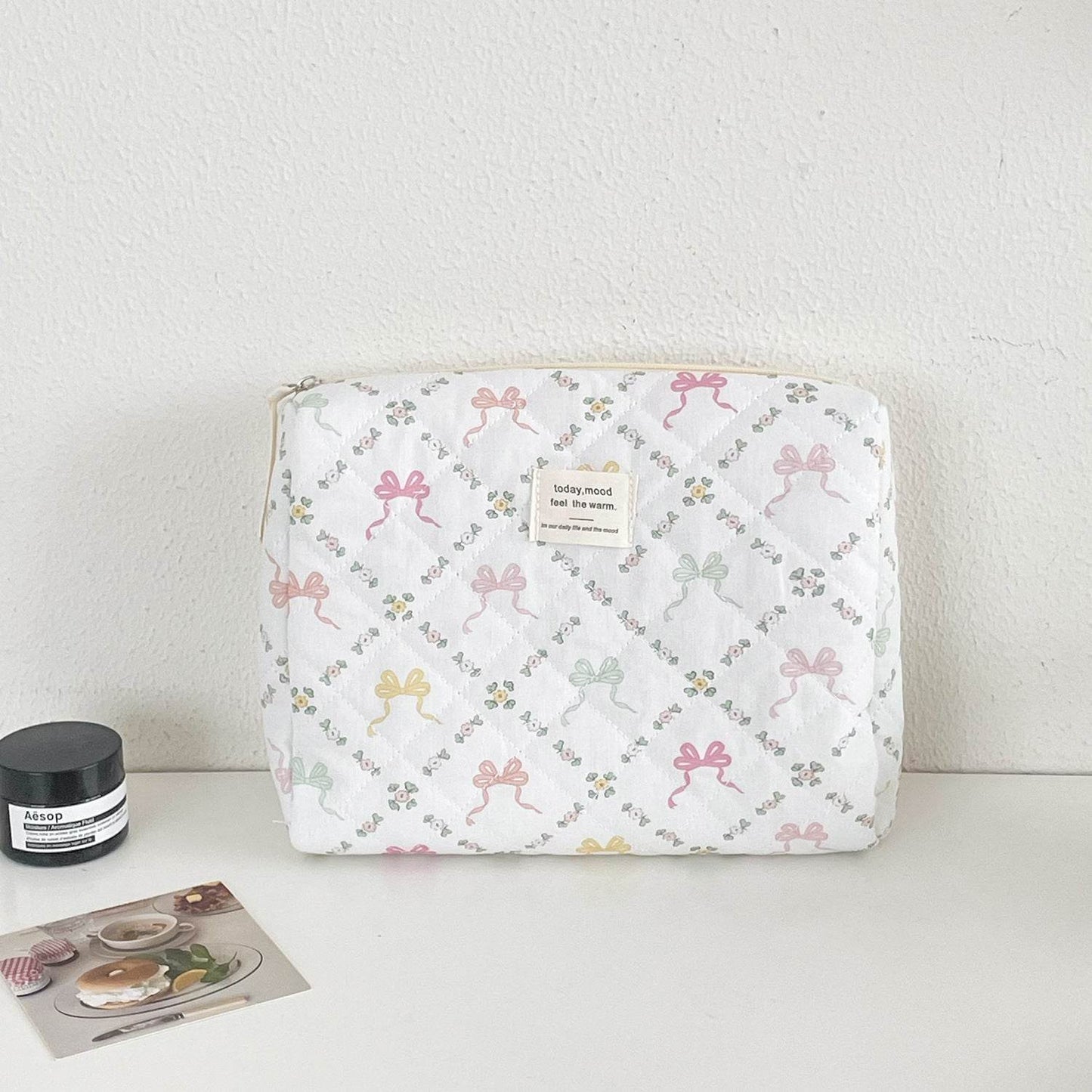 Colorful Bowknot Portable Storage Bag - Large Capacity Clutch for Daily Use - Buy Center