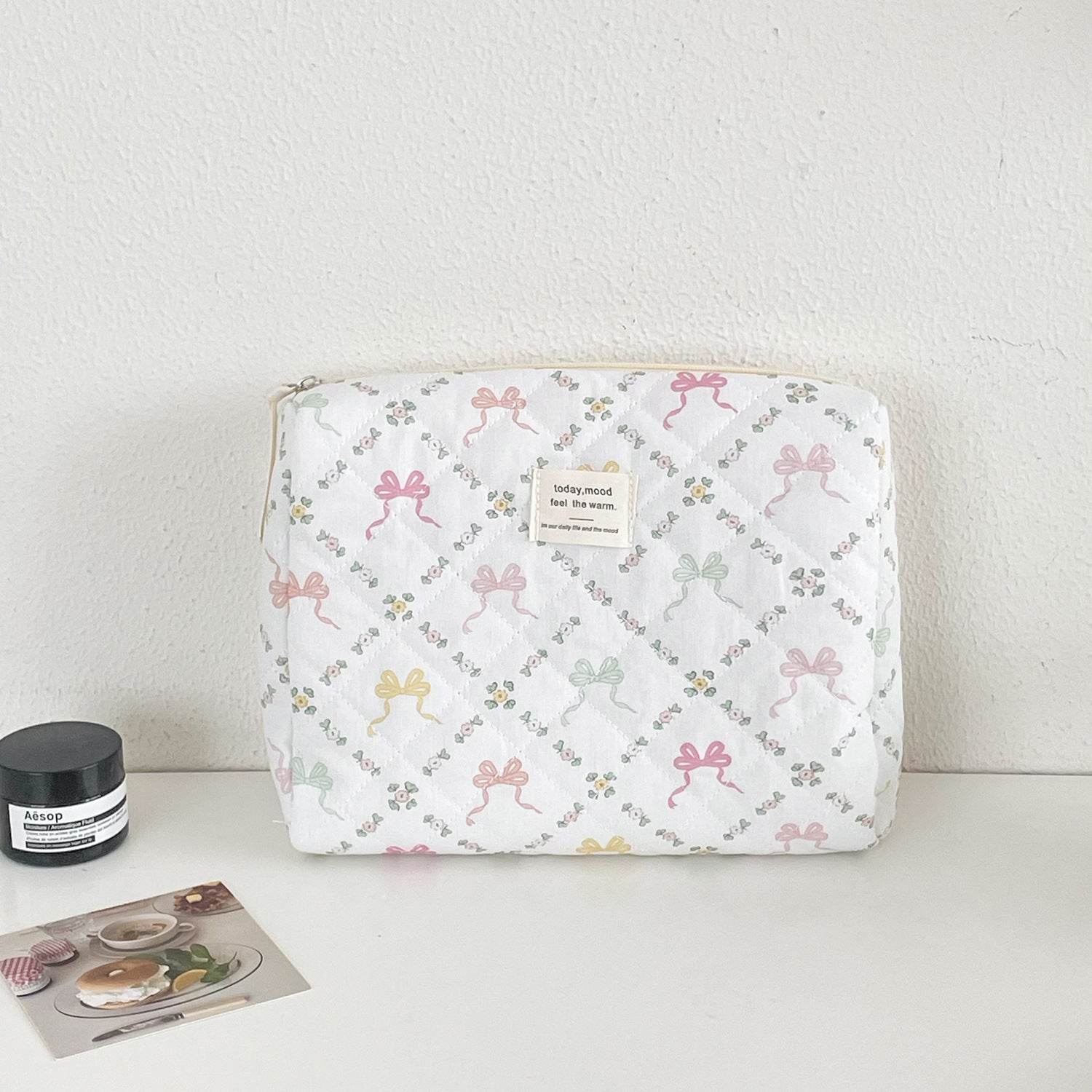 Colorful Bowknot Portable Storage Bag - Large Capacity Clutch for Daily Use - Buy Center