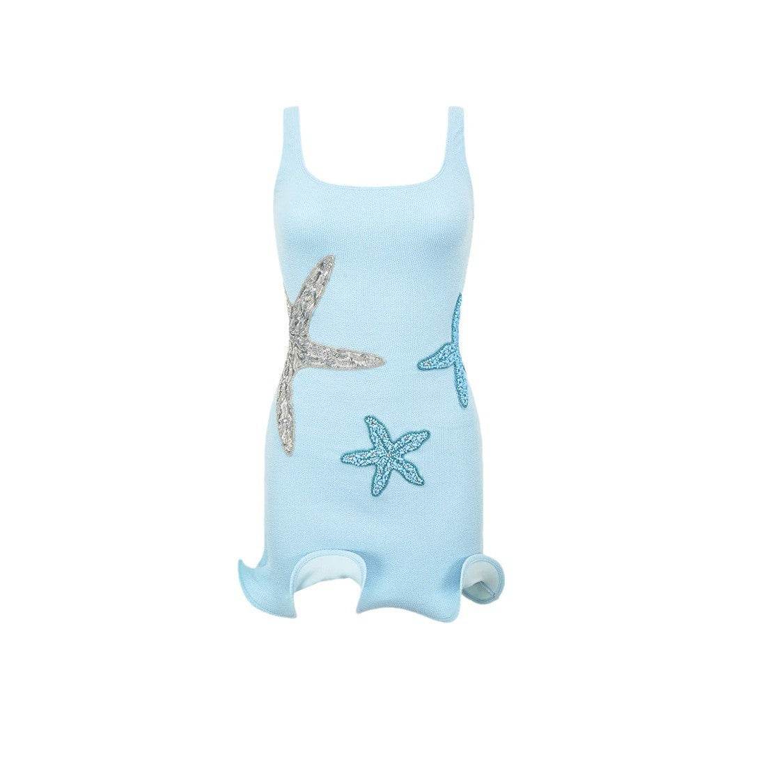 Elegant Starfish Embroidery Dress - Sling Style for Women's Fashion 2025 - Buy Center