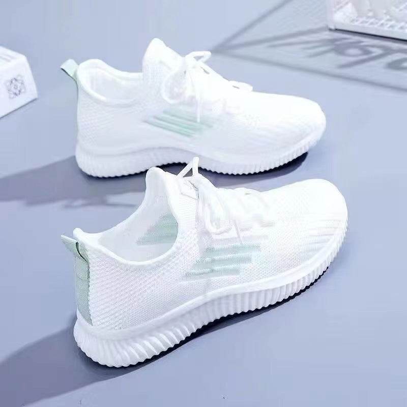 Breathable Casual Sports Flats - Korean Flyknit Shoes for Comfort & Style - Buy Center