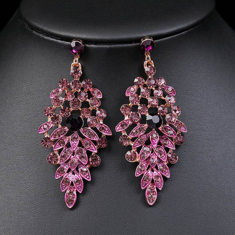 Buy Center Retro Delicate Necklace & Earrings Set - Floral Design Jewelry - Buy Center